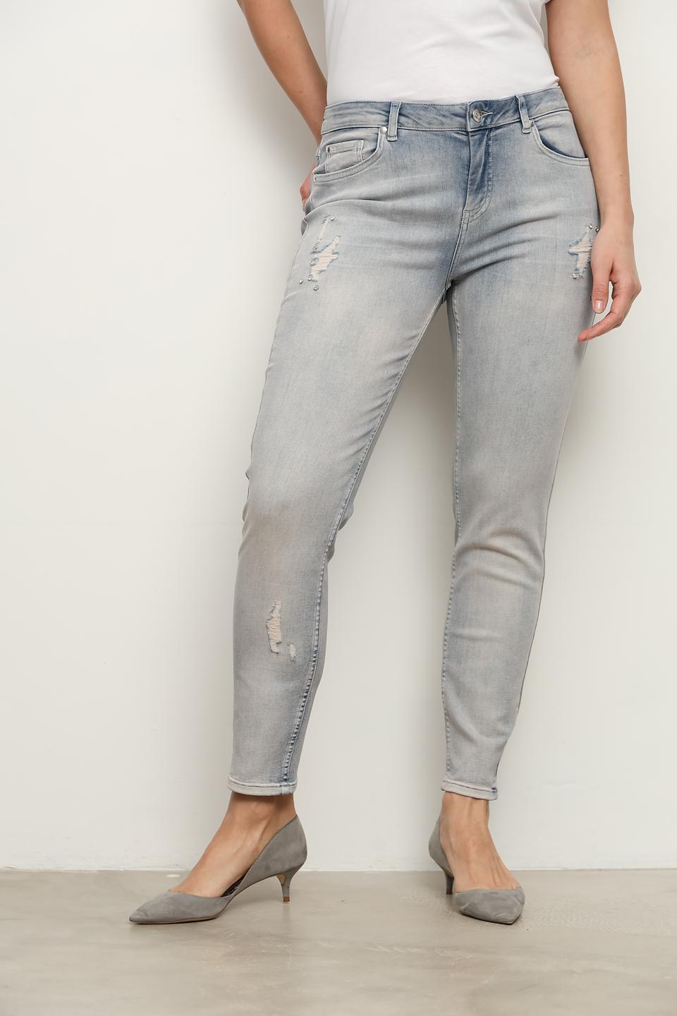 Джинсы Monari с рваностями светло-серые