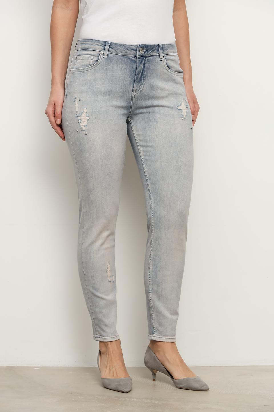 Джинсы Monari с рваностями светло-серые