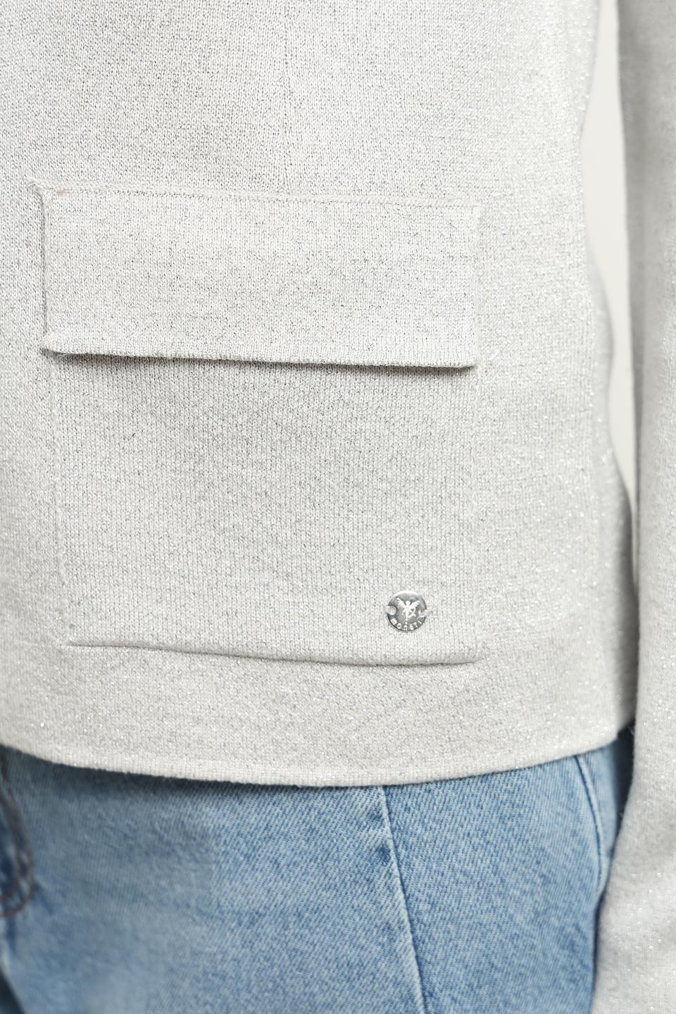 Жакет Monari серый с бахромой