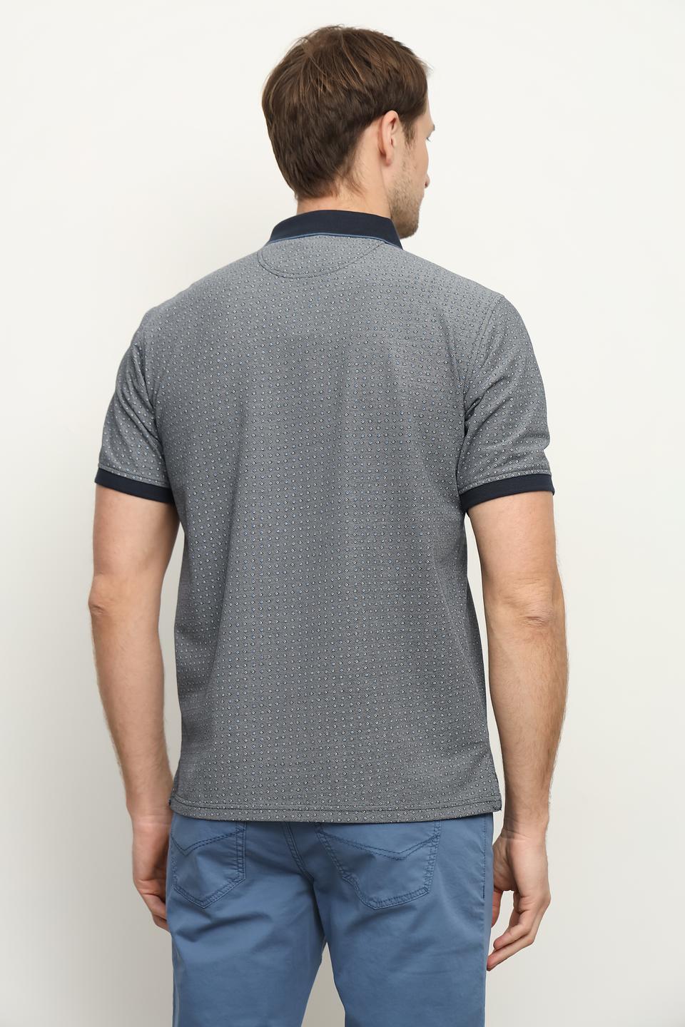 Поло Casa Moda с принтом серый