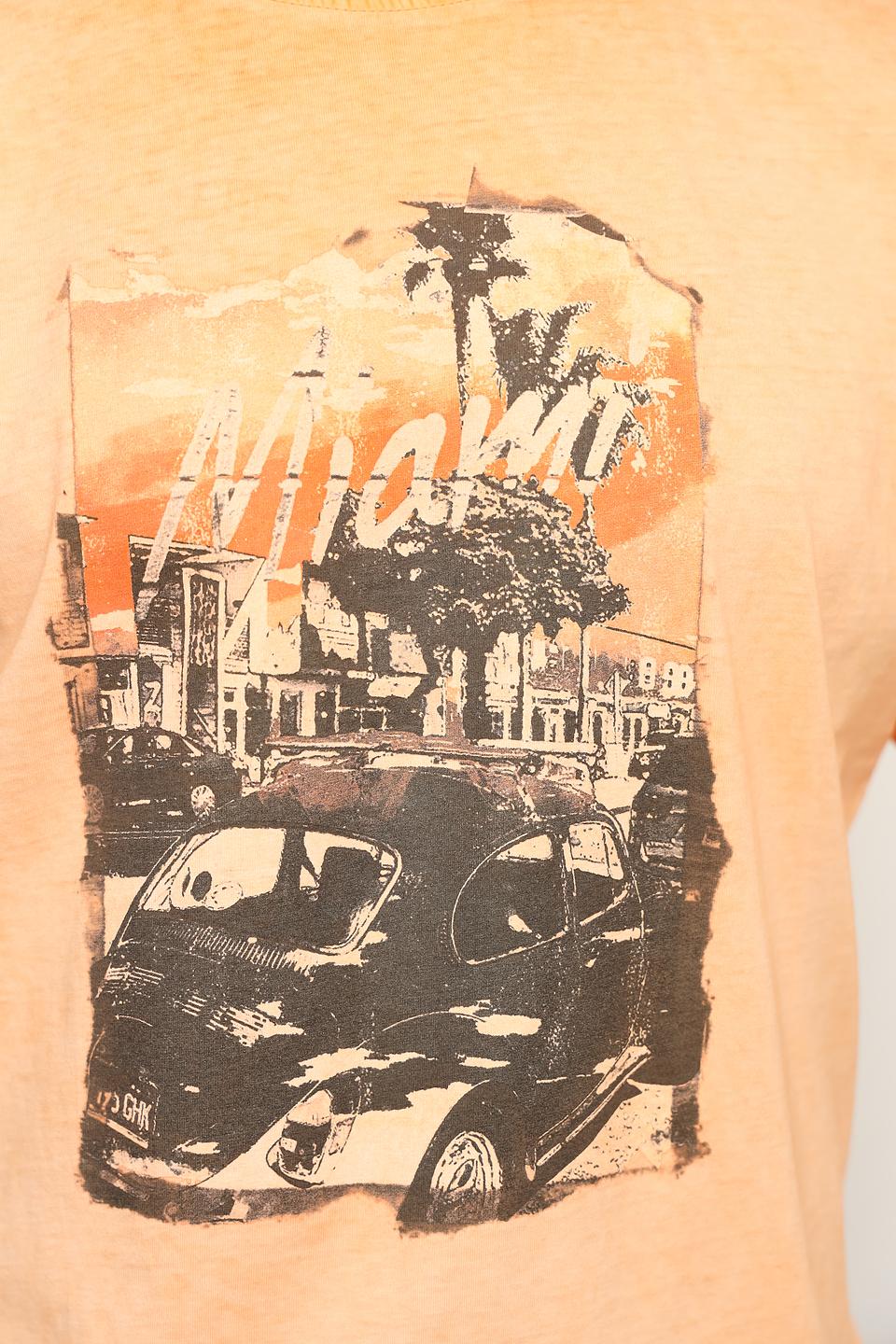 Футболка Casa Moda с принтом Miami оранжевый