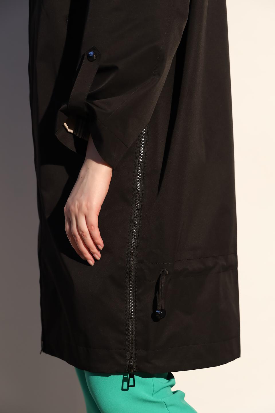 Плащ Pezzo чёрный с капюшоном