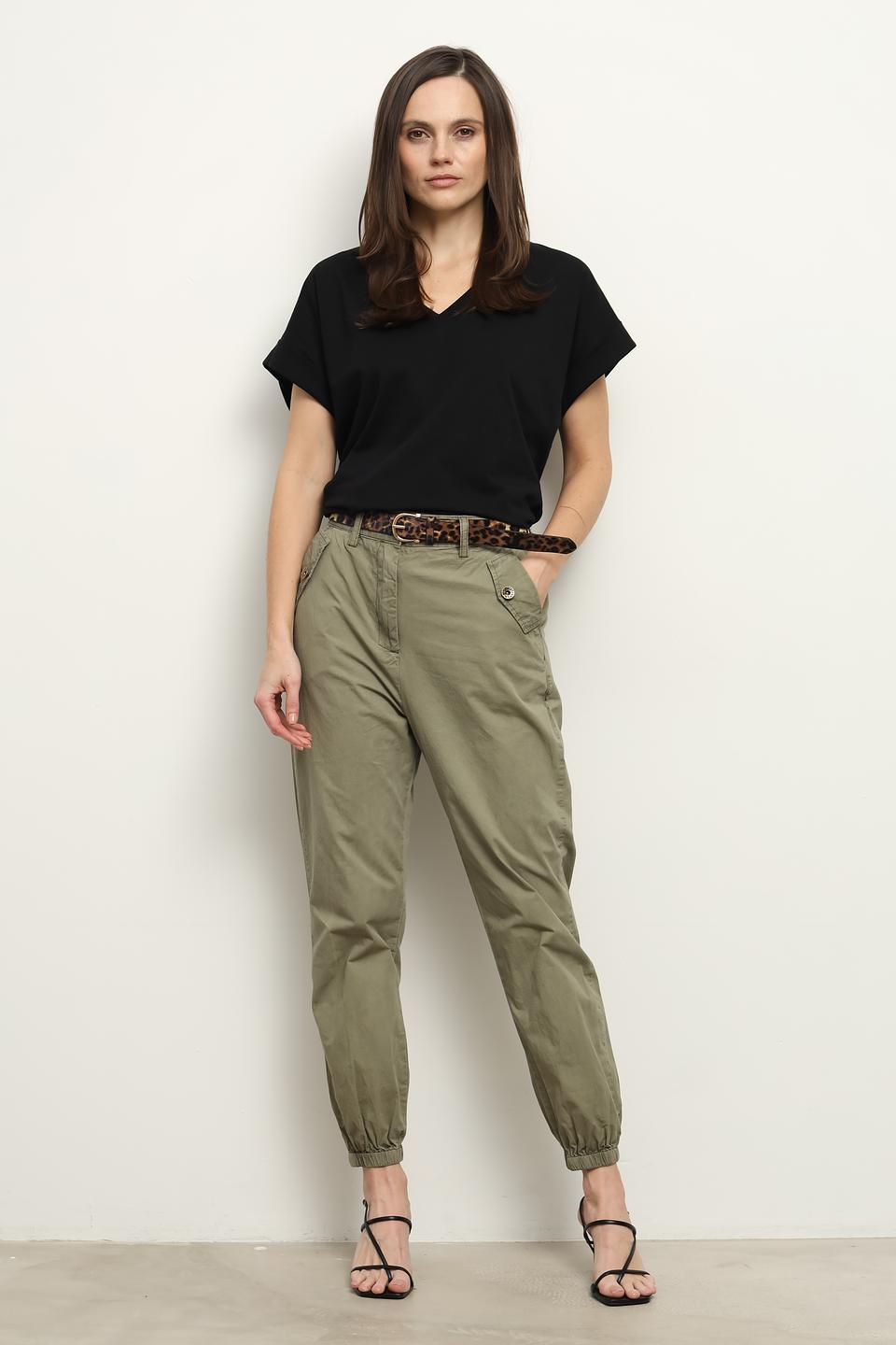 Футболка Icona женская чёрная с рукавами