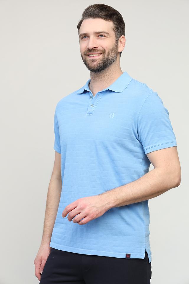 Поло Time Zone голубое