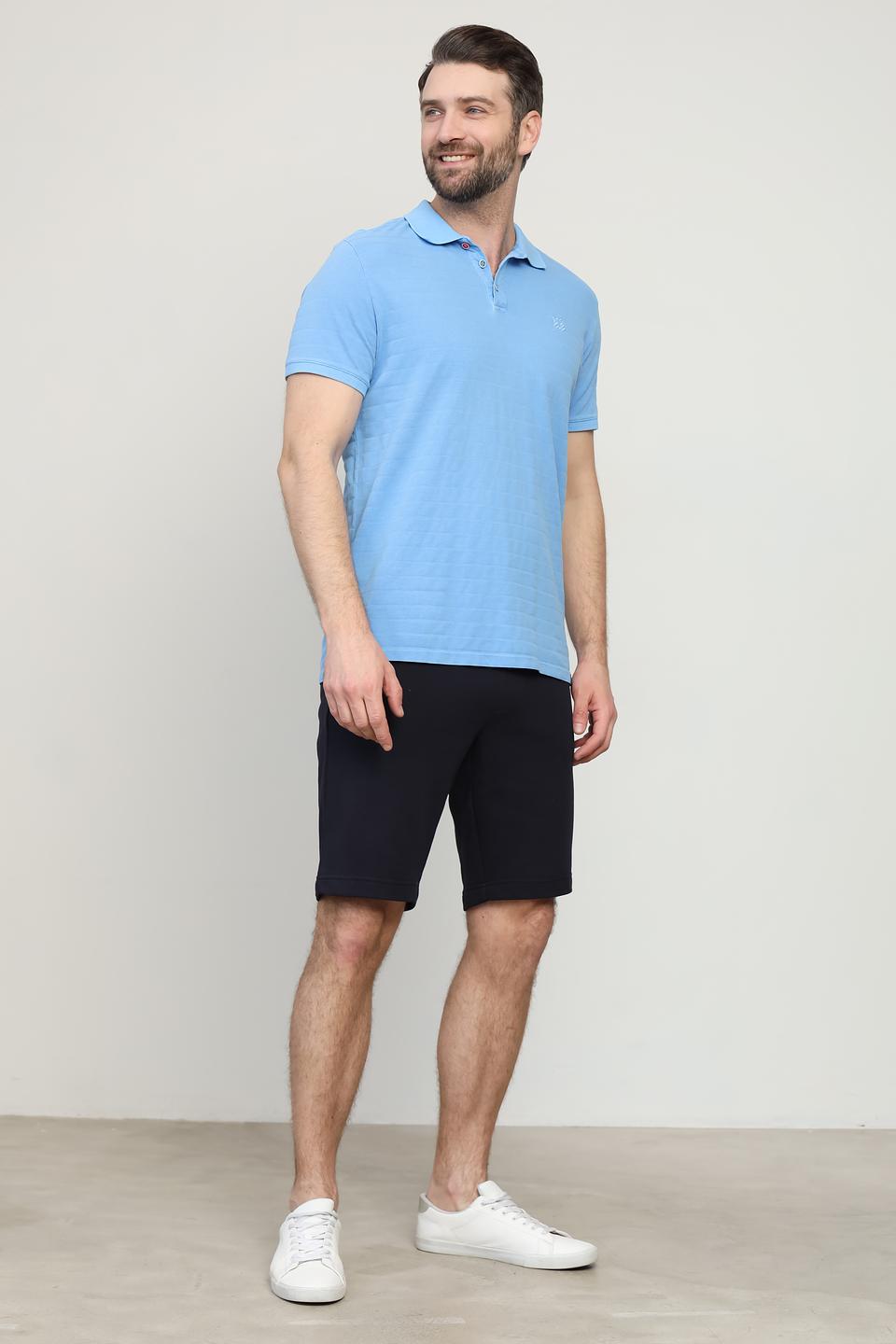 Поло Time Zone голубое