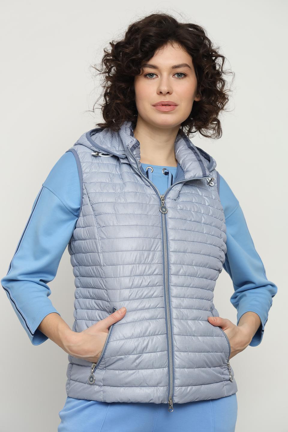 Жилет Lebek Barbara клетчатый серый