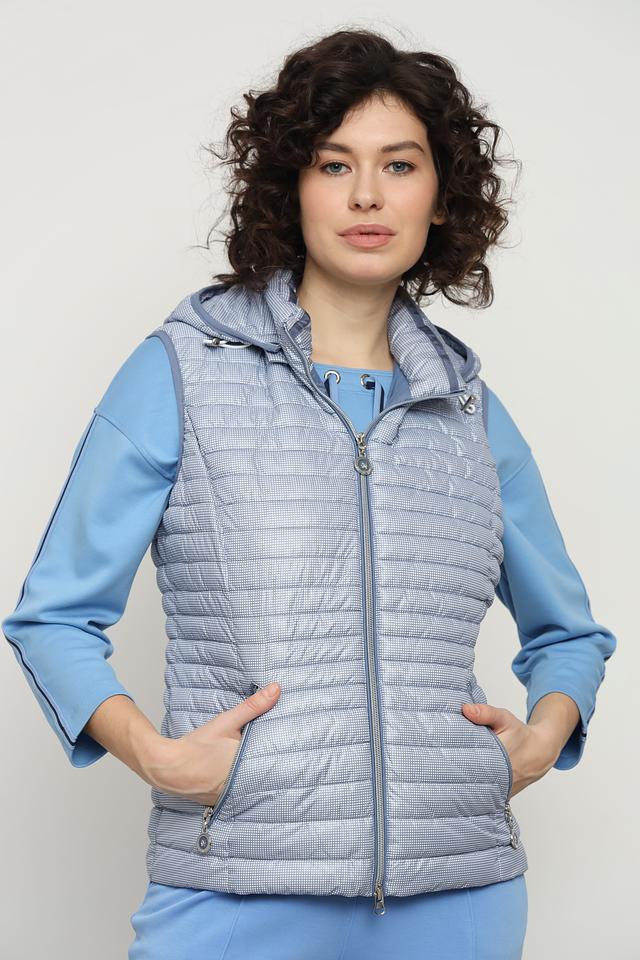 Жилет Lebek Barbara клетчатый серый