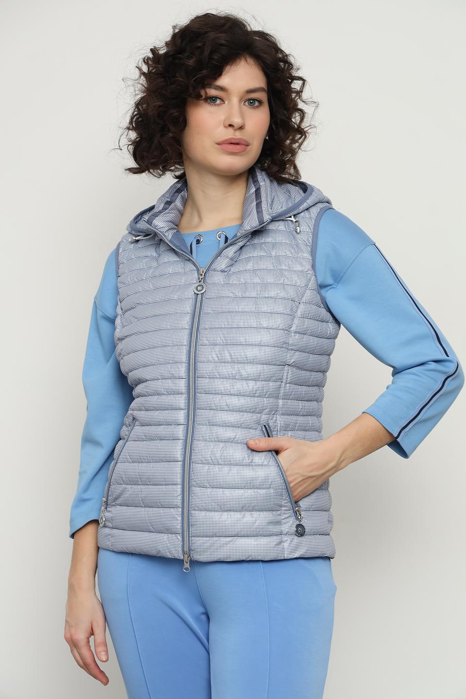 Жилет Lebek Barbara клетчатый серый