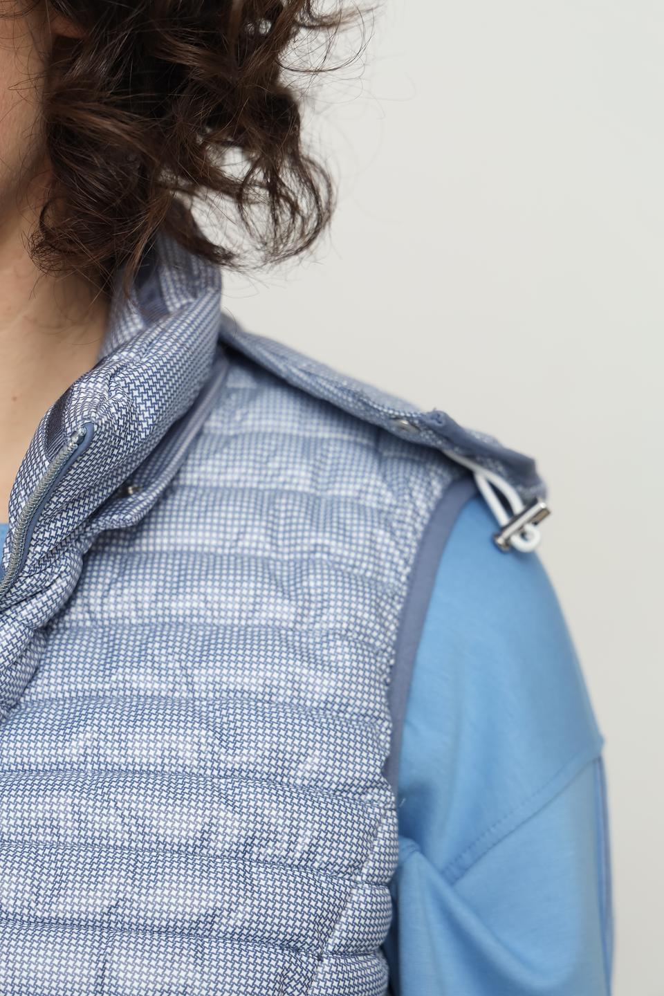 Жилет Lebek Barbara клетчатый серый