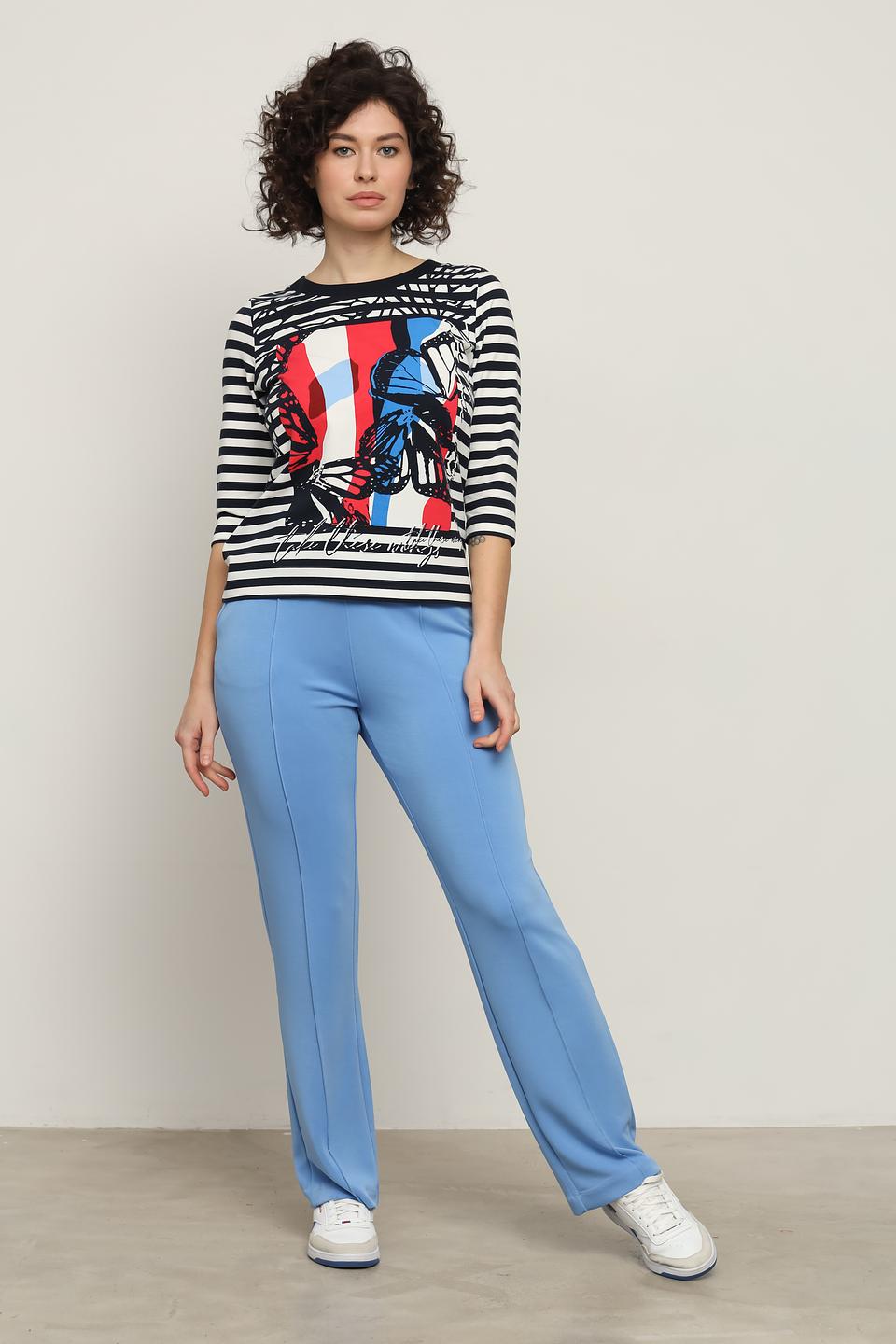 Брюки Olsen прямого кроя голубые