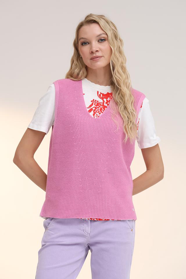 Жилет Olsen вязаный розовый