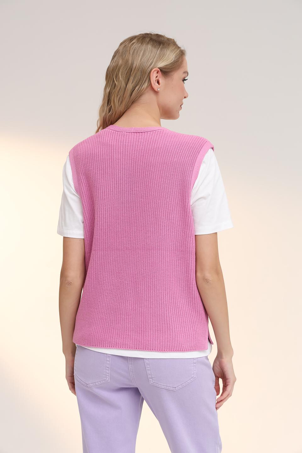 Жилет Olsen вязаный розовый