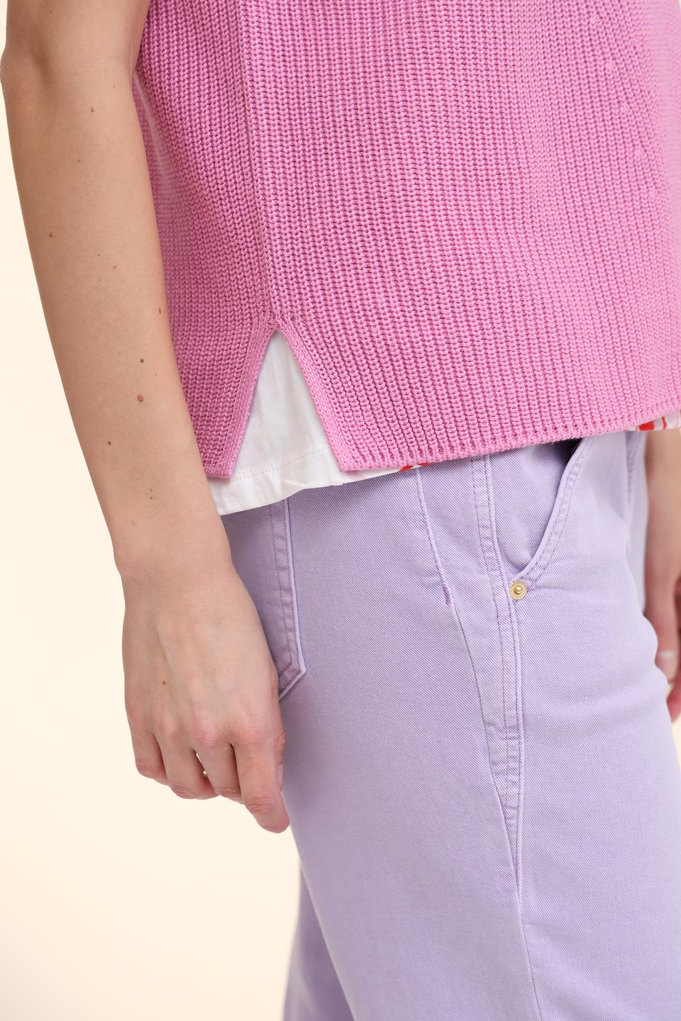 Жилет Olsen вязаный розовый