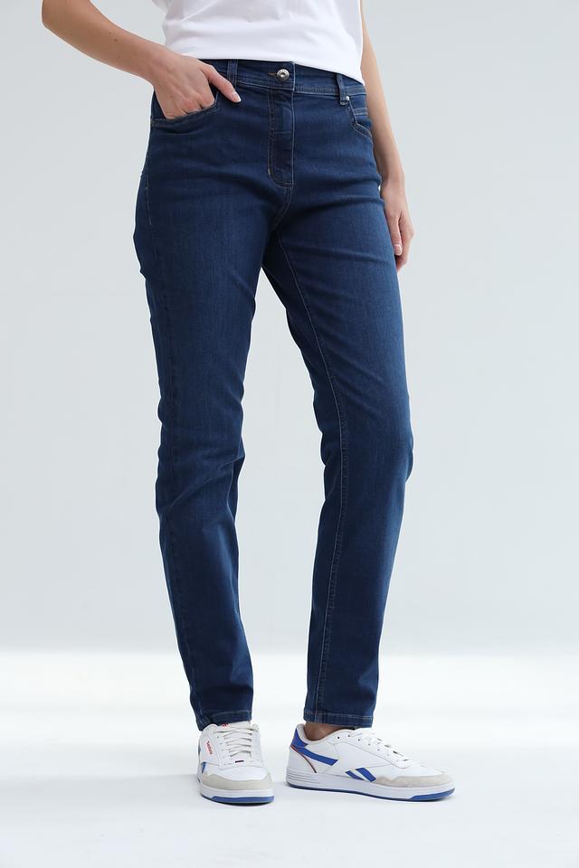 Джинсы Olsen прямого кроя синие