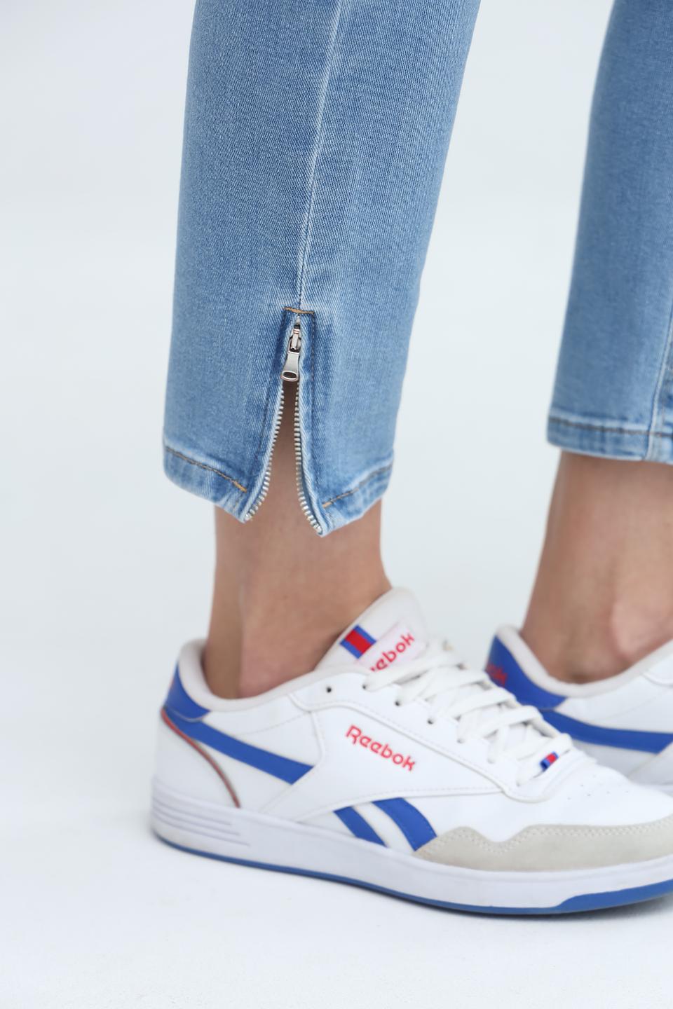 Джинсы Gardeur с молнией голубые