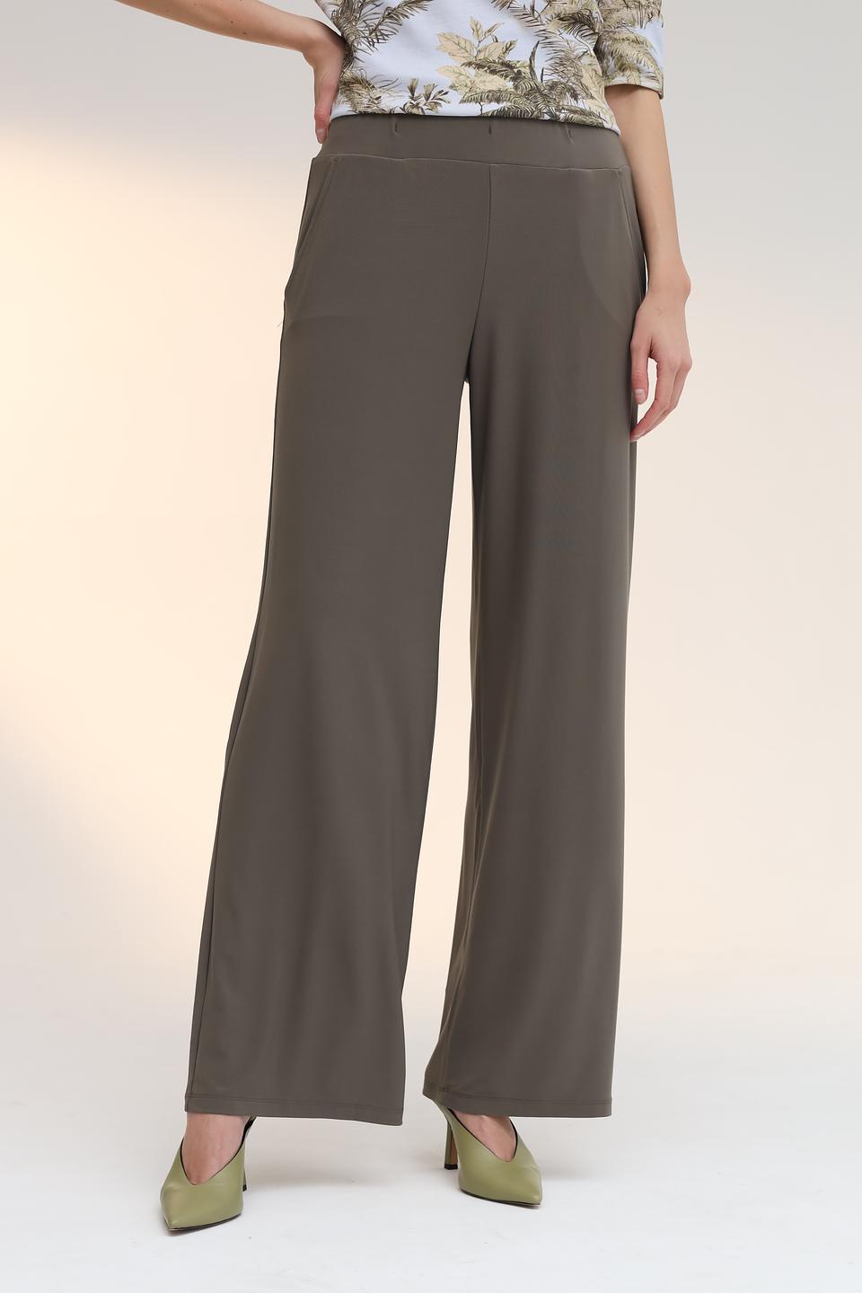 Брюки Bianca палаццо хаки