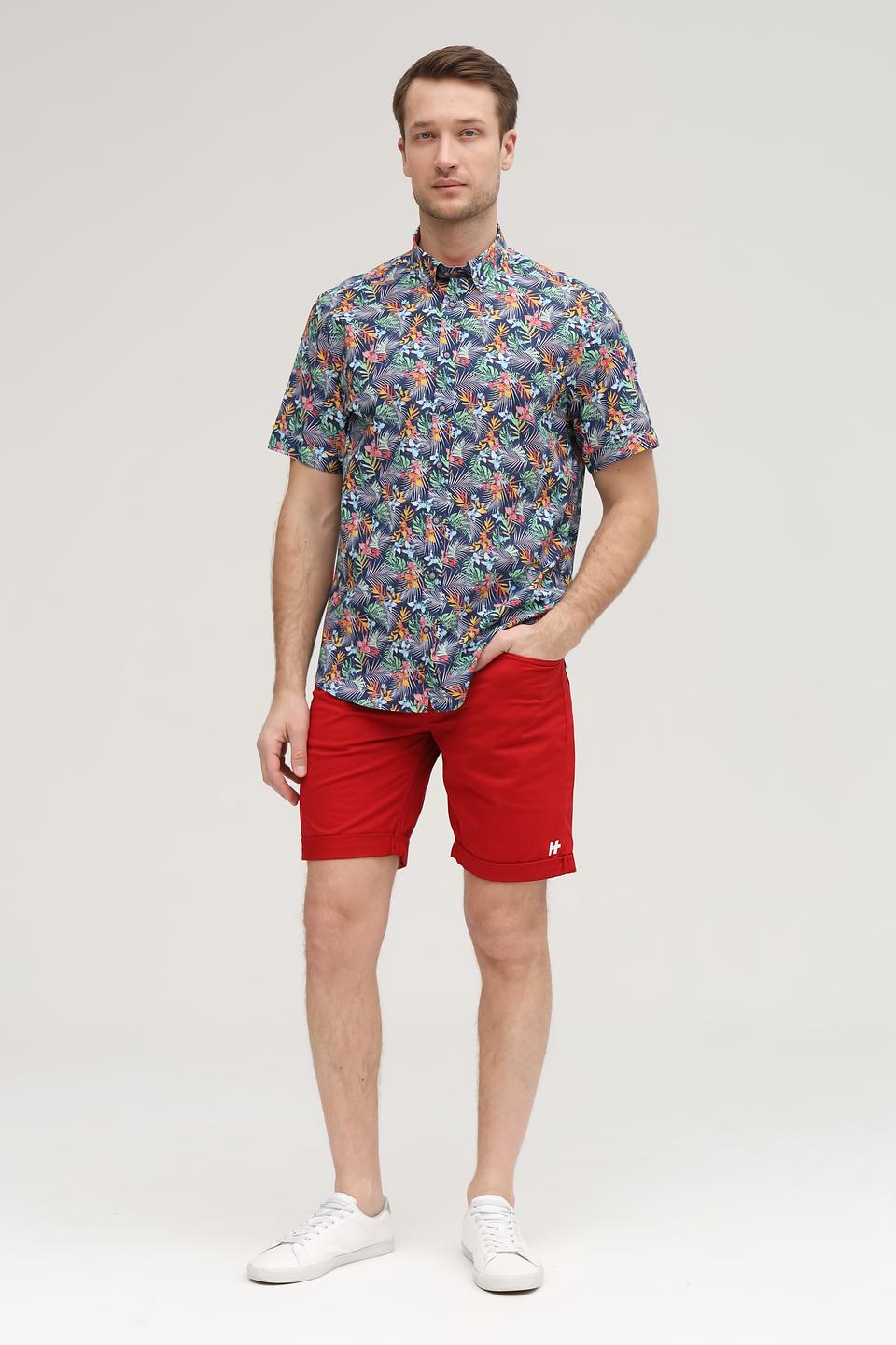 Шорты Hechter красные с манжетами