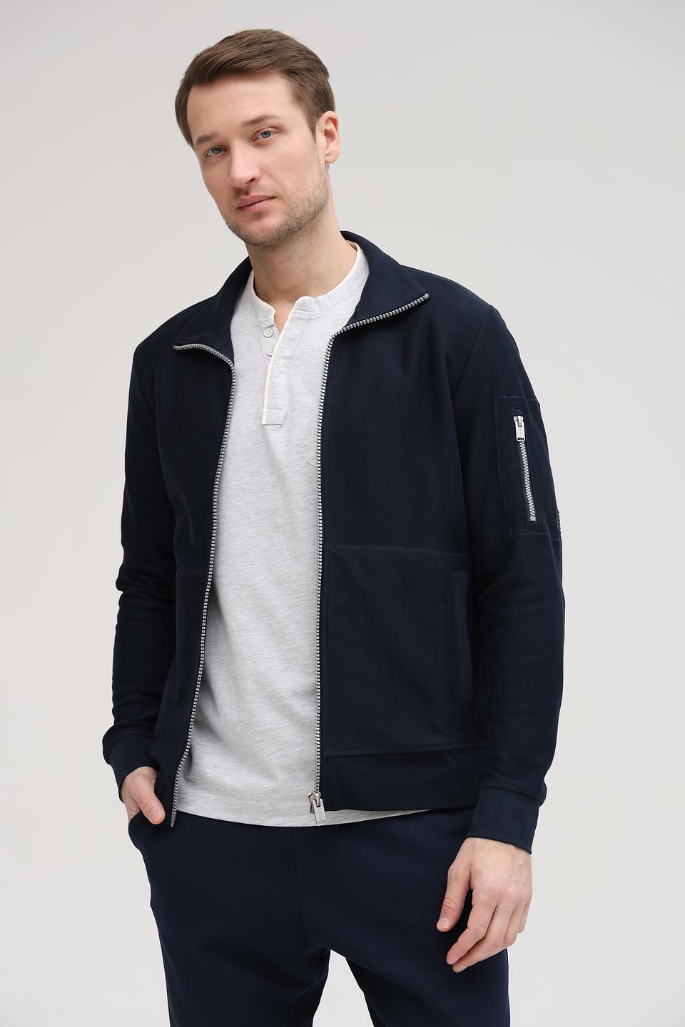 Кардиган Tom Tailor темно-синий на молнии