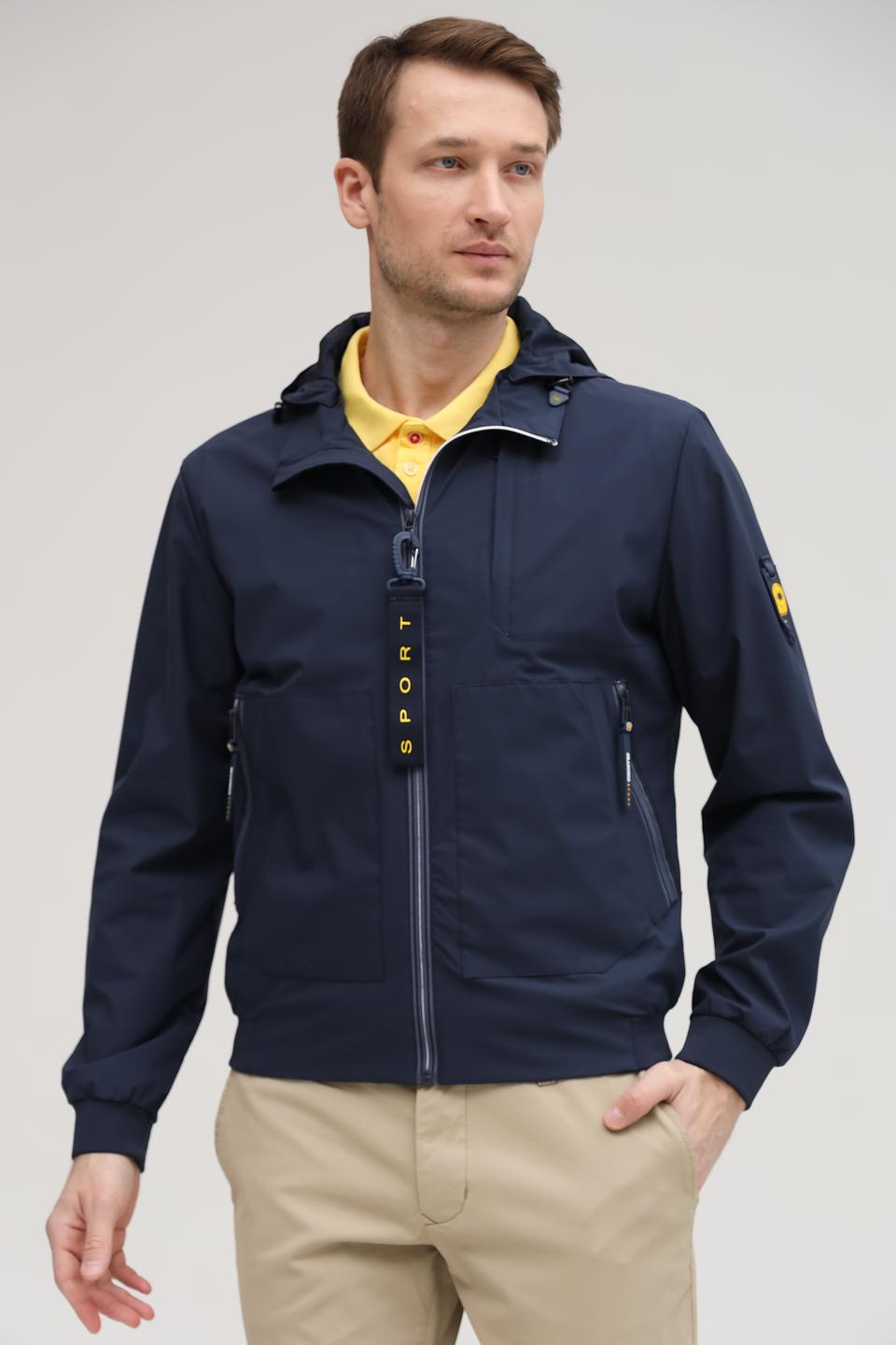 Ветровка Granchio синяя с капюшоном