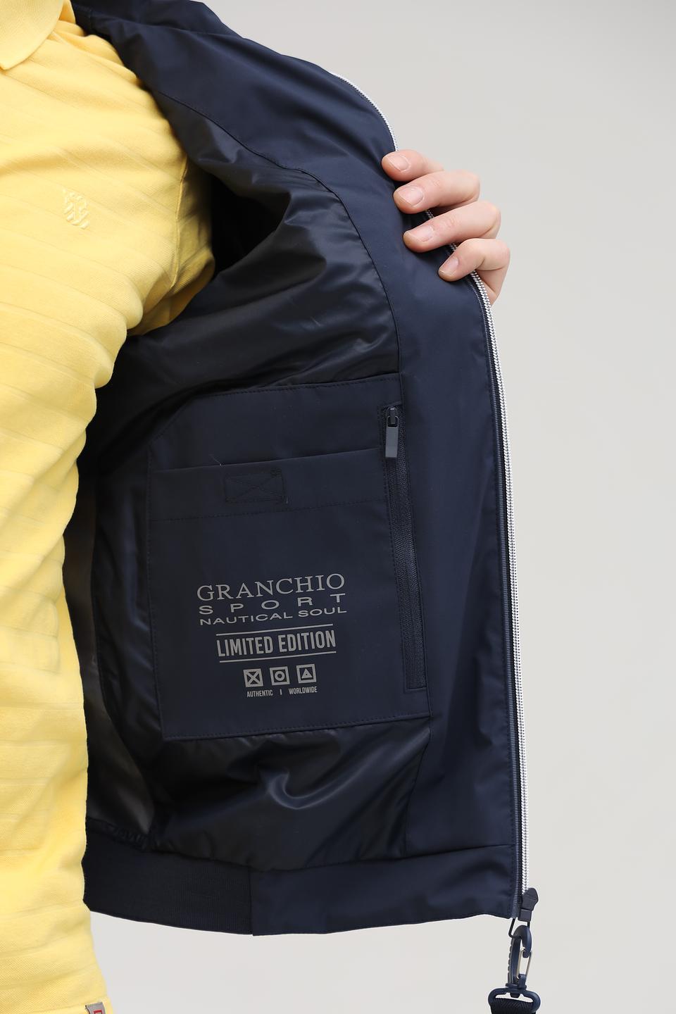 Ветровка Granchio синяя с капюшоном