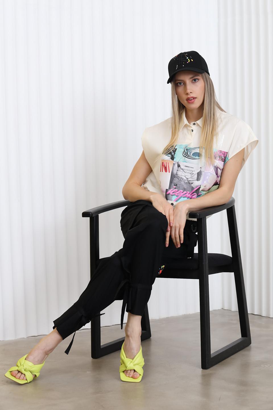 Кепка Twin Set с вышивкой чёрная