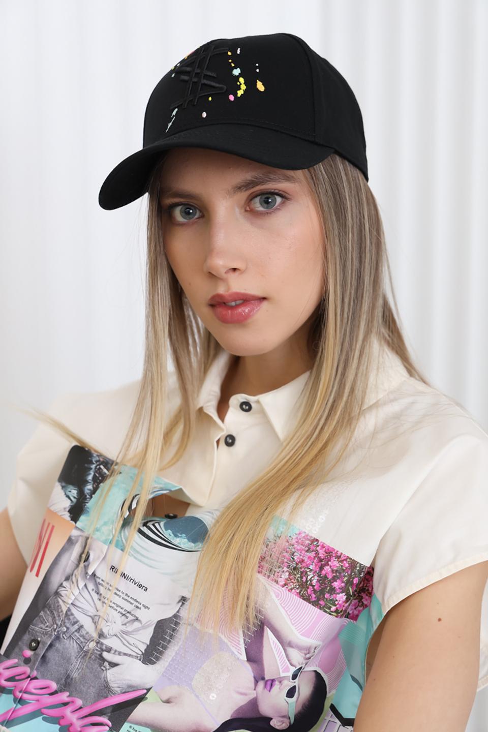 Кепка Twin Set с вышивкой чёрная