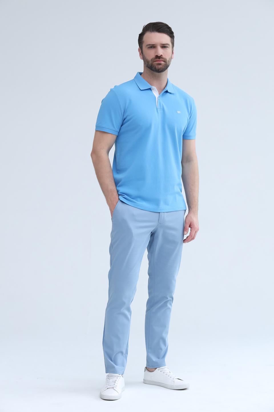 Поло Tom Tailor голубое