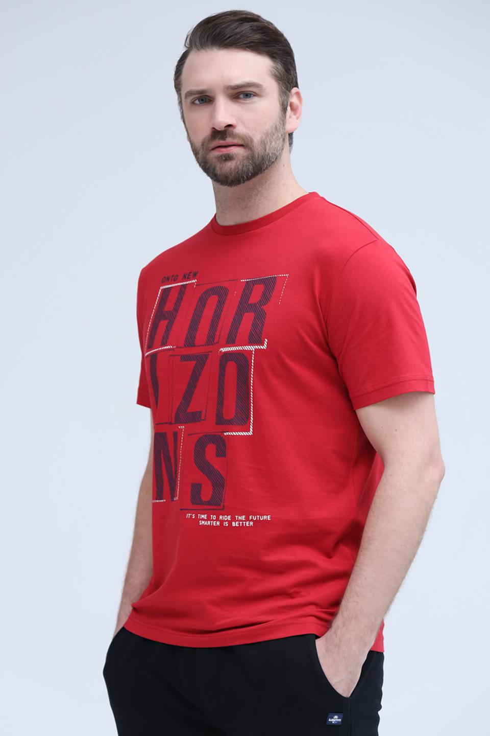 Футболка Lerros красный с принтом