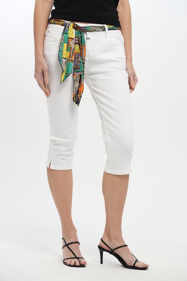 Бриджи Time Zone белые с поясом