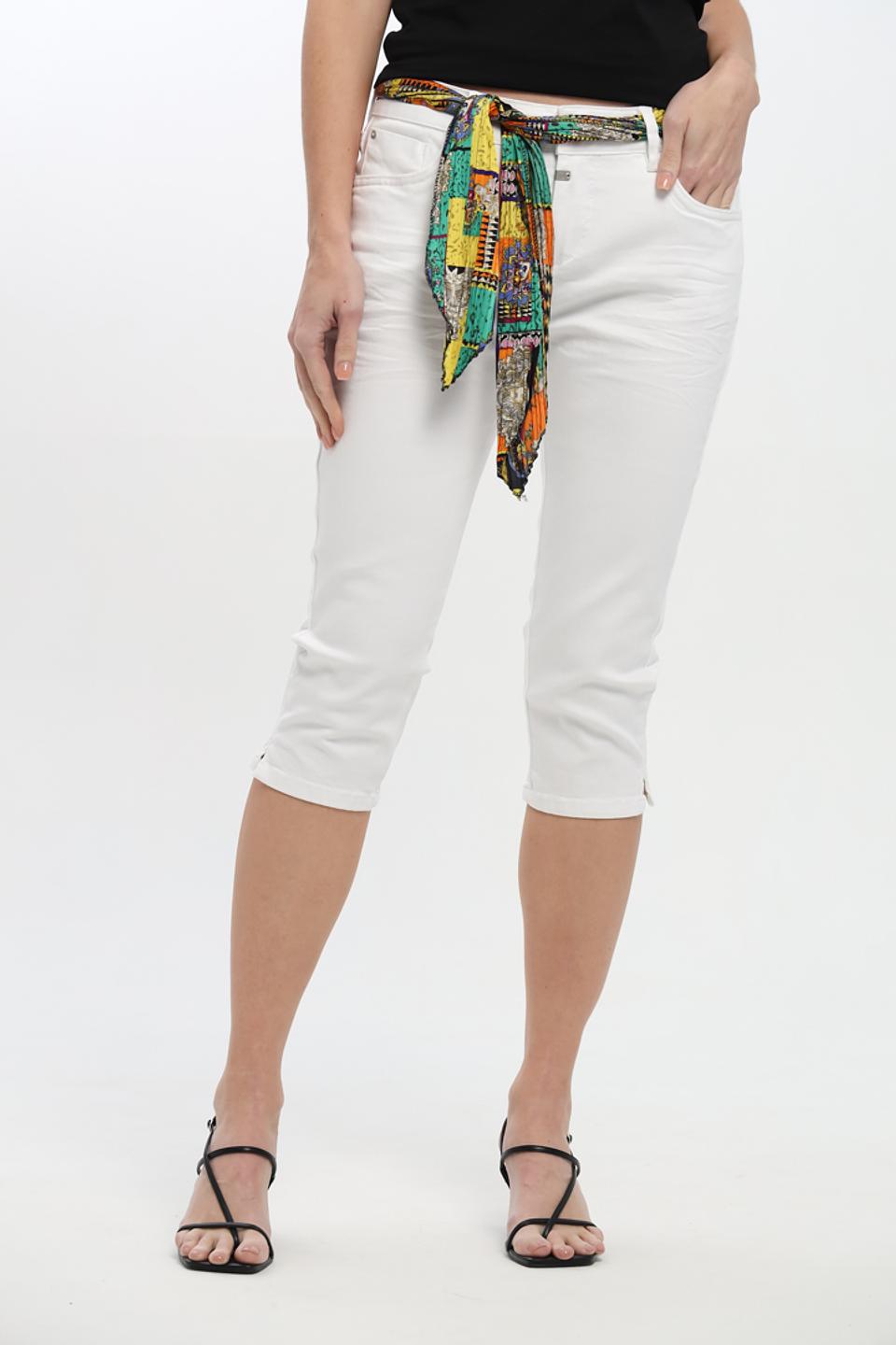 Бриджи Time Zone белые с поясом