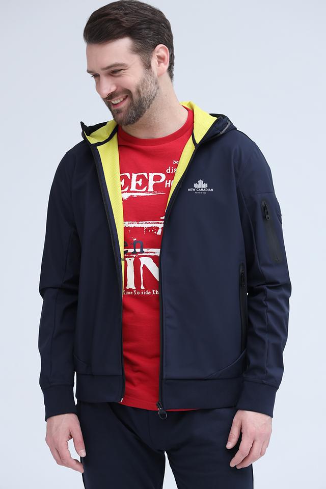 Ветровка New Canadian с капюшоном синяя