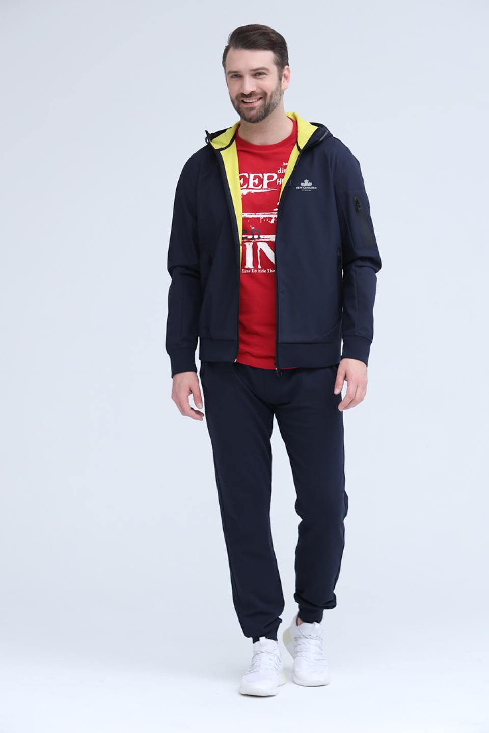 Ветровка New Canadian с капюшоном синяя