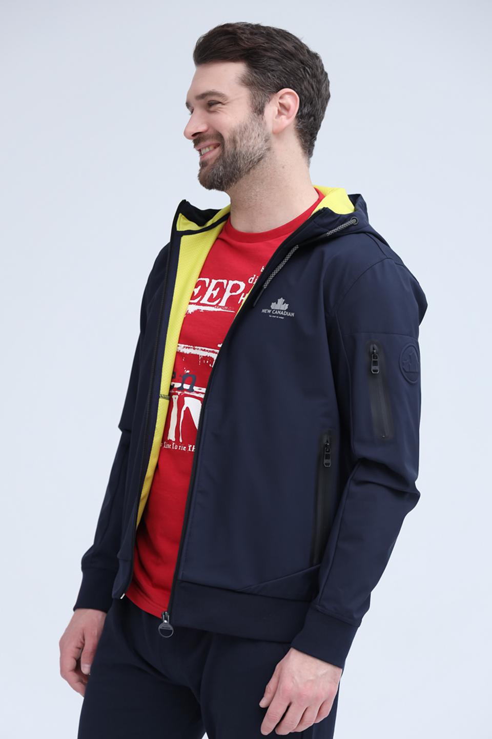 Ветровка New Canadian с капюшоном синяя