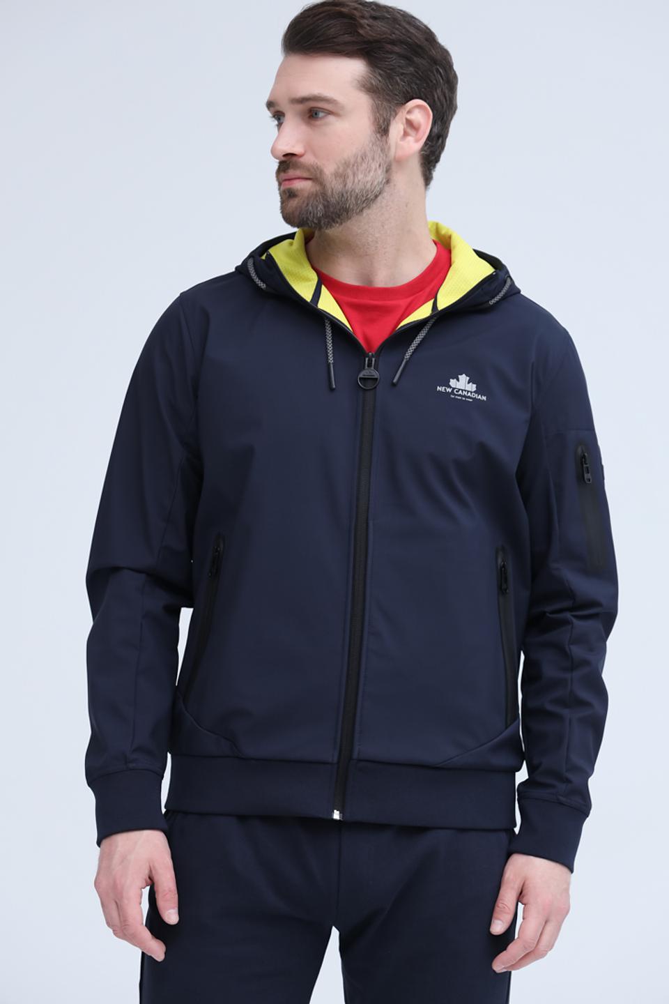Ветровка New Canadian с капюшоном синяя