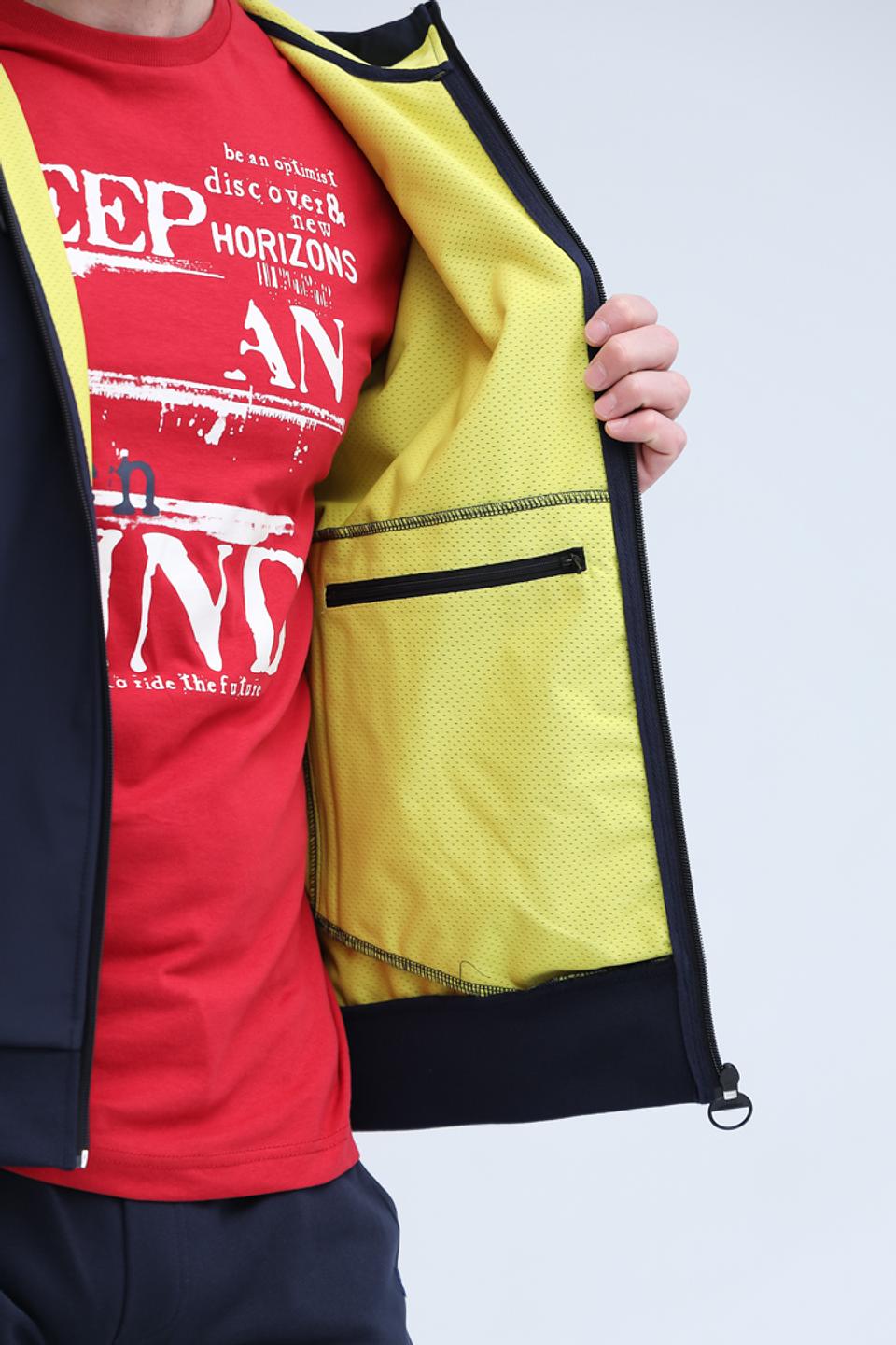 Ветровка New Canadian с капюшоном синяя