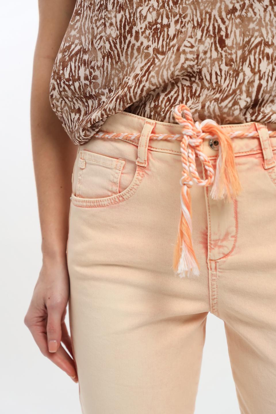 Брюки с завязками Marc Aurel персиковые