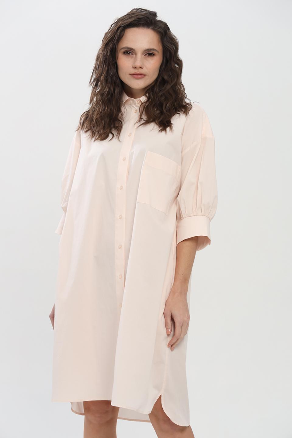 Платье-рубашка UNQ персиковое