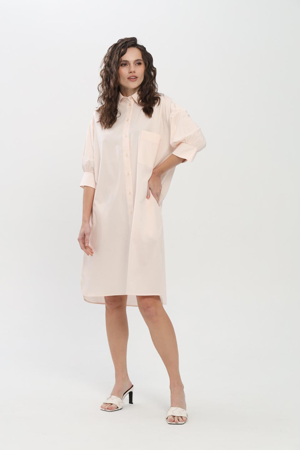 Платье-рубашка UNQ персиковое