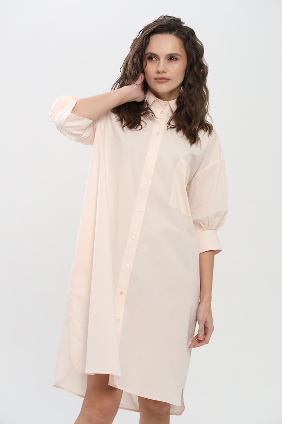 Платье-рубашка UNQ персиковое