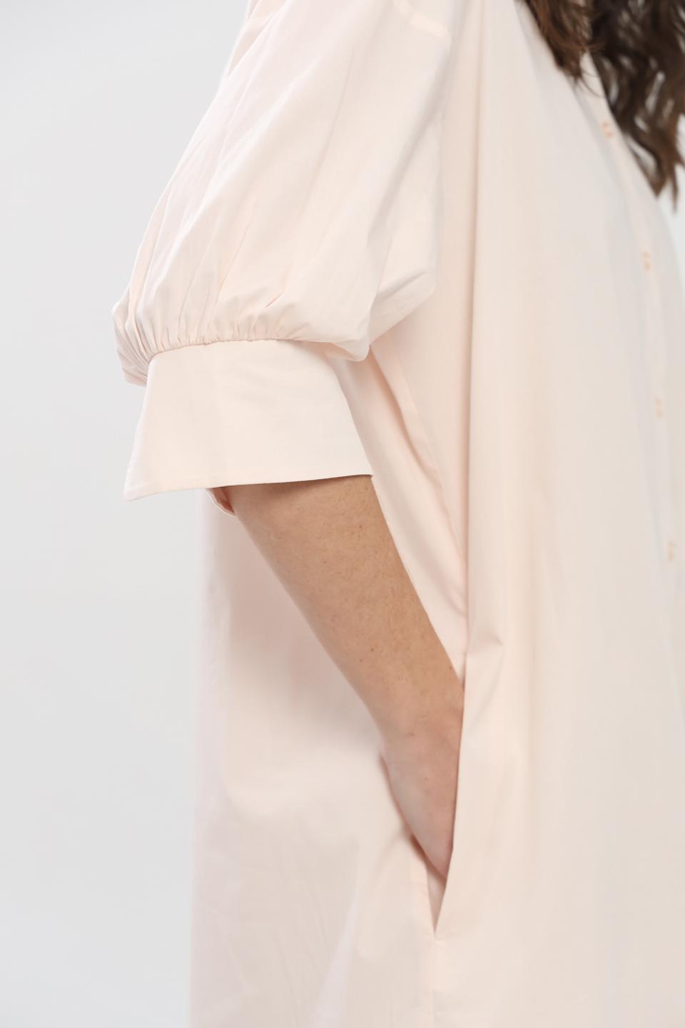 Платье-рубашка UNQ персиковое