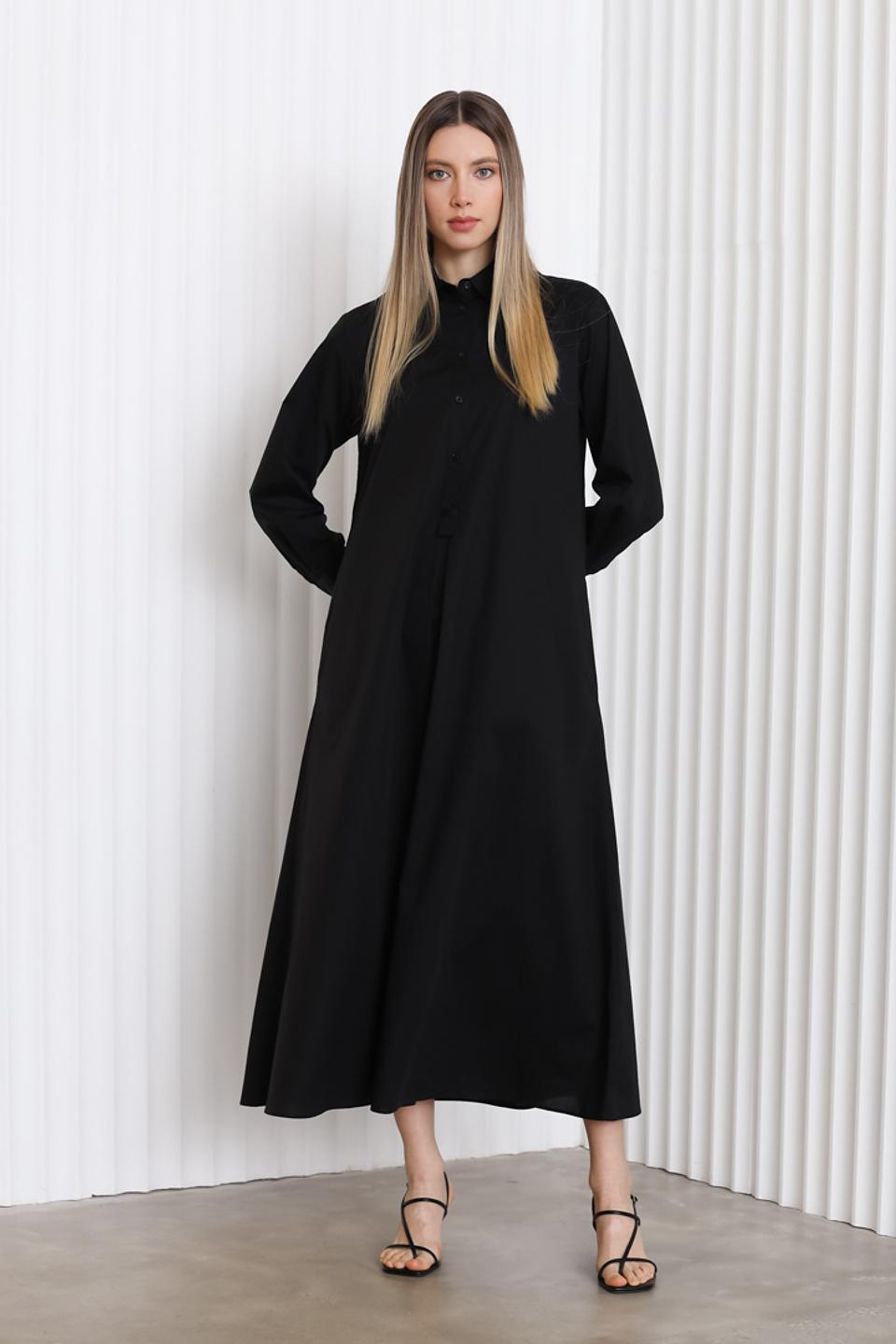 Платье-рубашка UNQ чёрное