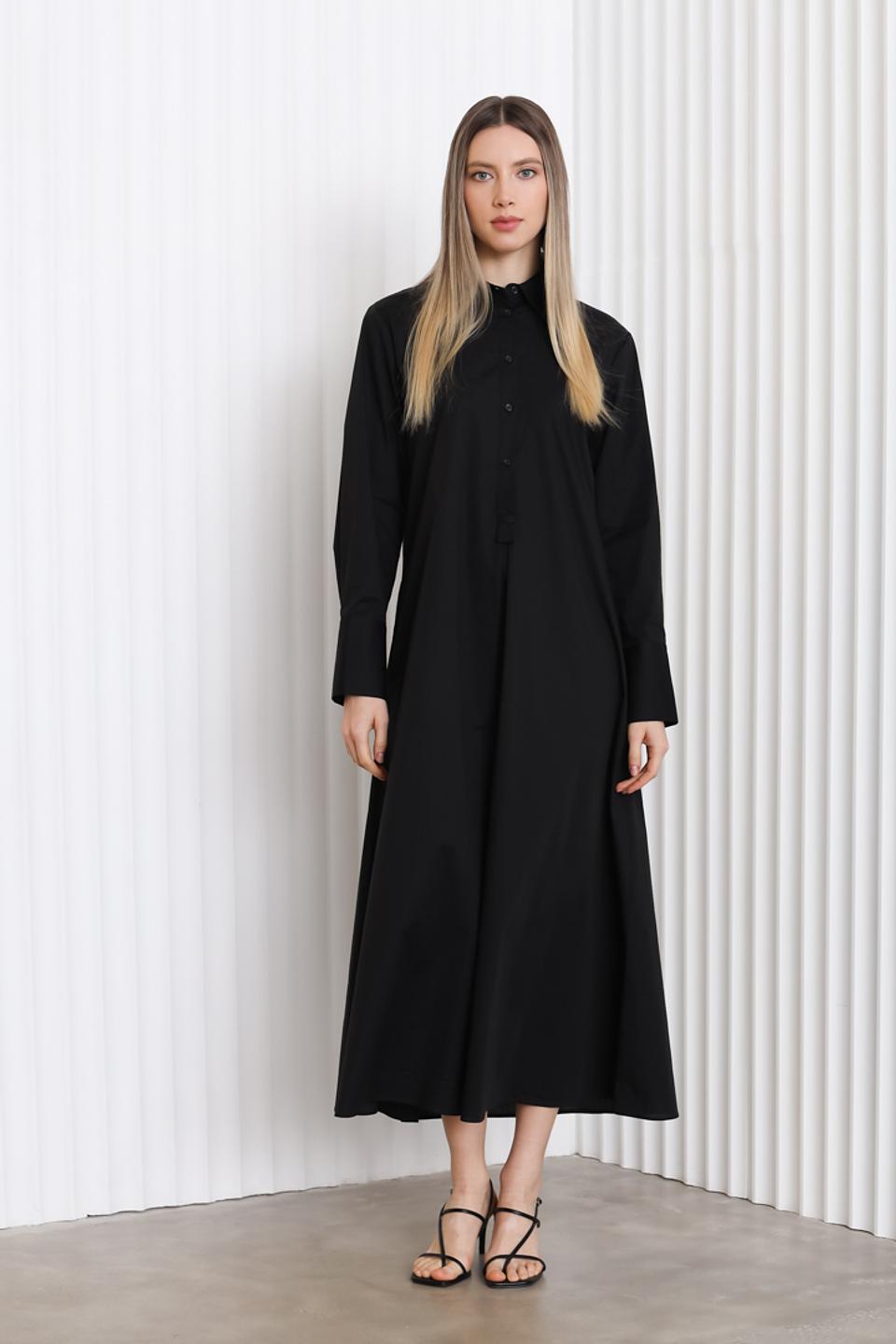 Платье-рубашка UNQ чёрное
