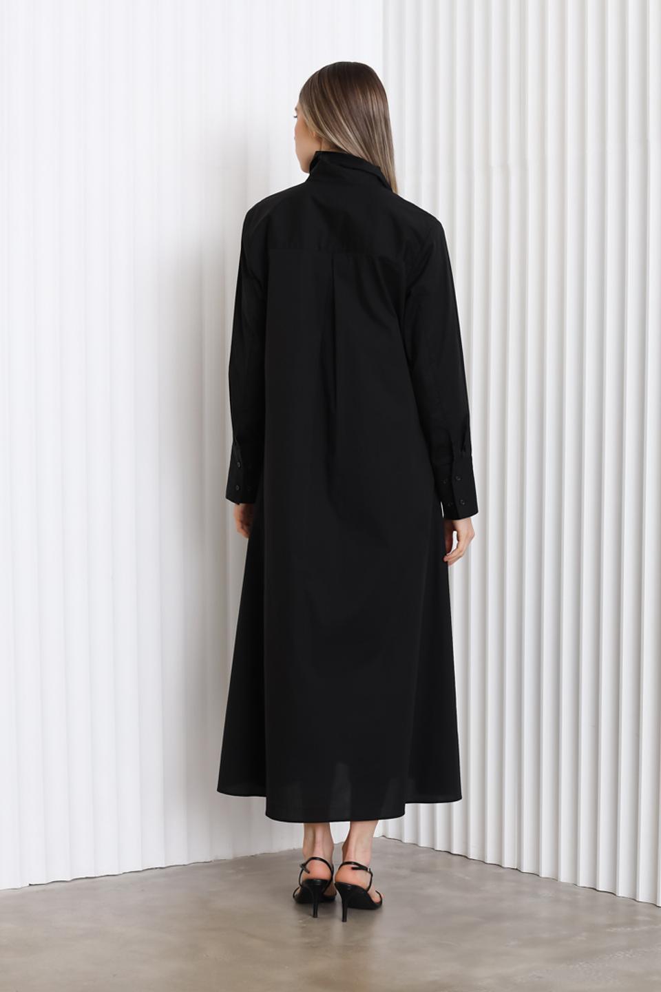 Платье-рубашка UNQ чёрное