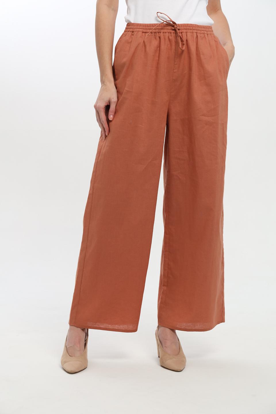 Брюки UNQ палаццо терракотовые