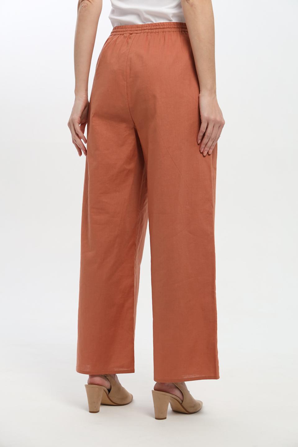 Брюки UNQ палаццо терракотовые