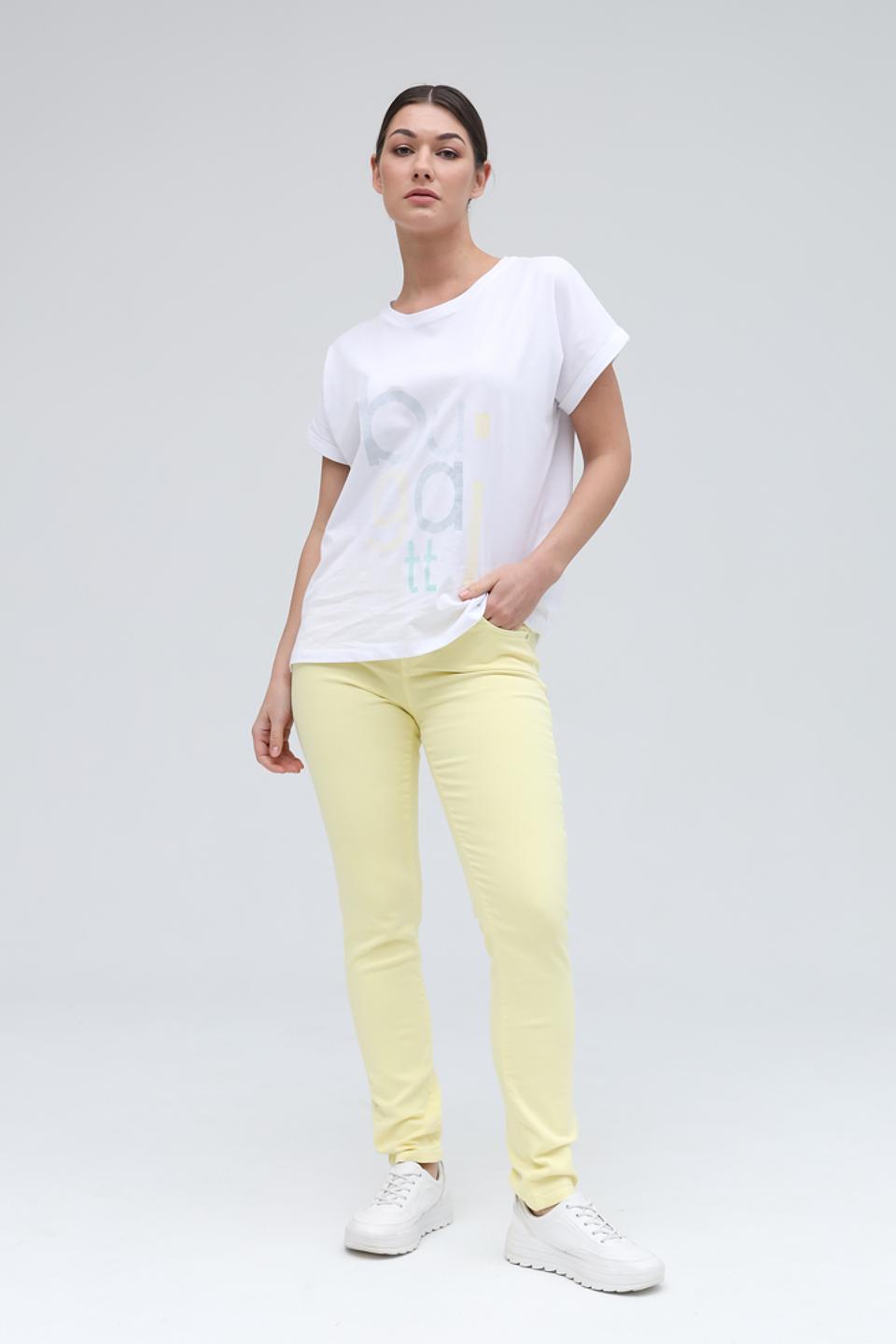 Джинсы Gardeur светло-жёлтые Slim Fit