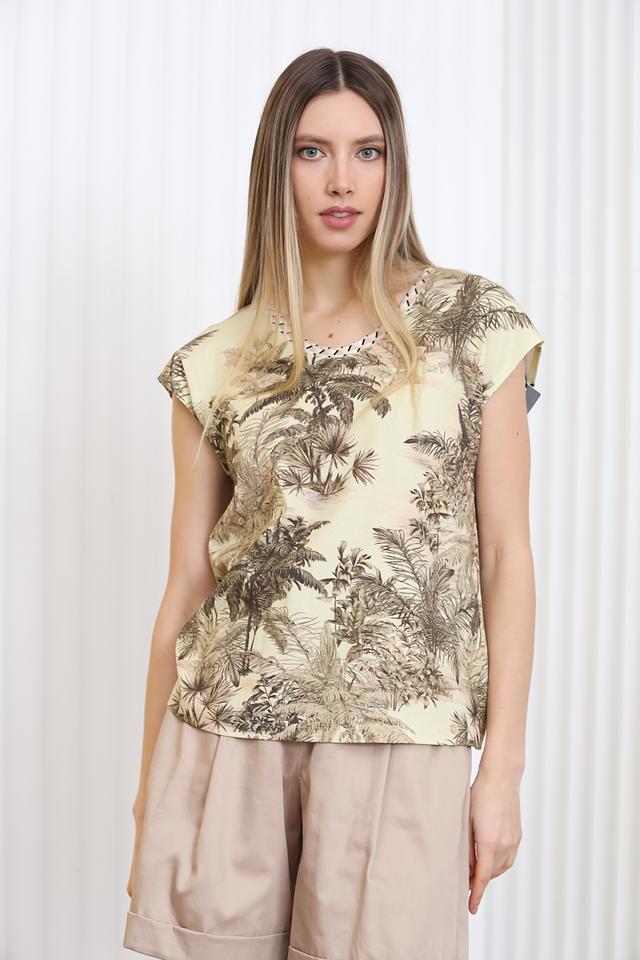 Блуза Marc Cain с тропическим принтом