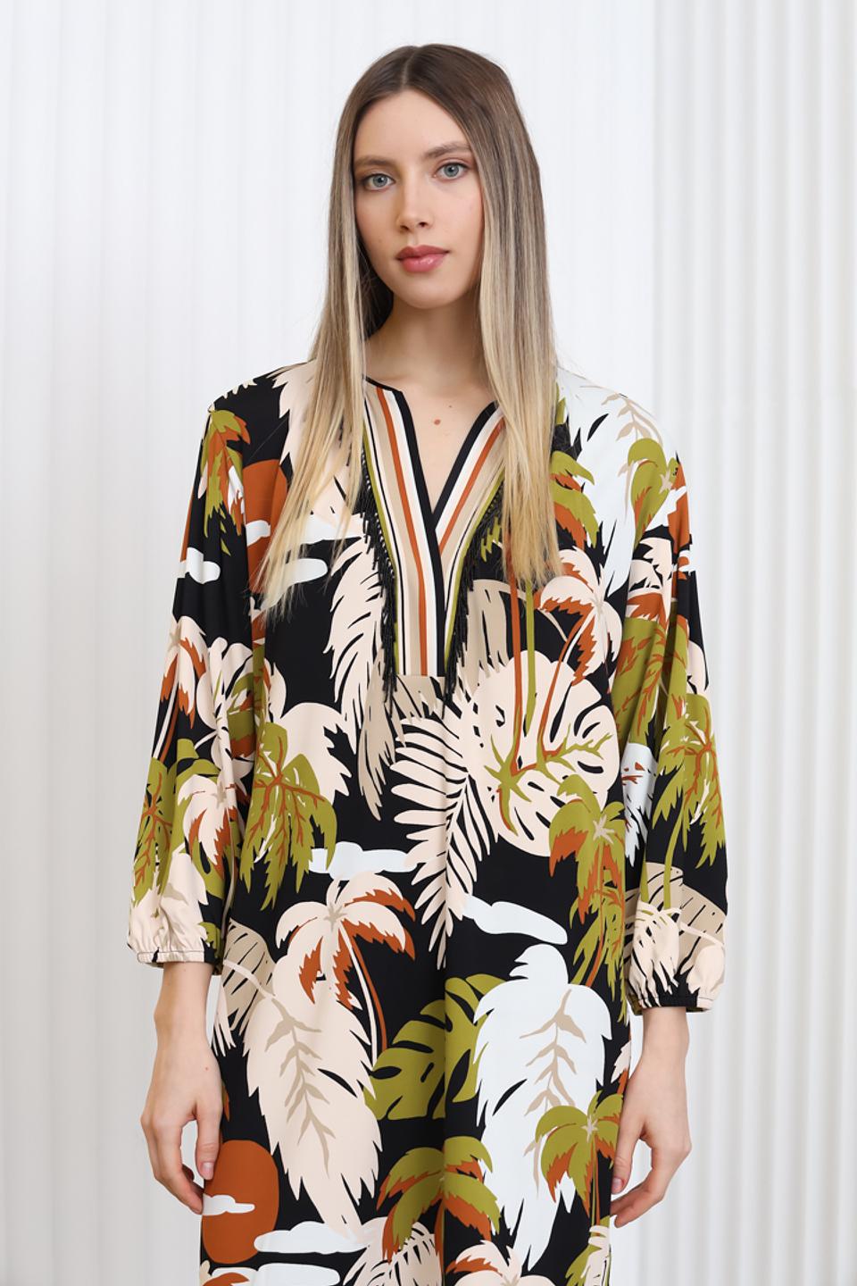 Платье Marc Cain с тропическим принтом