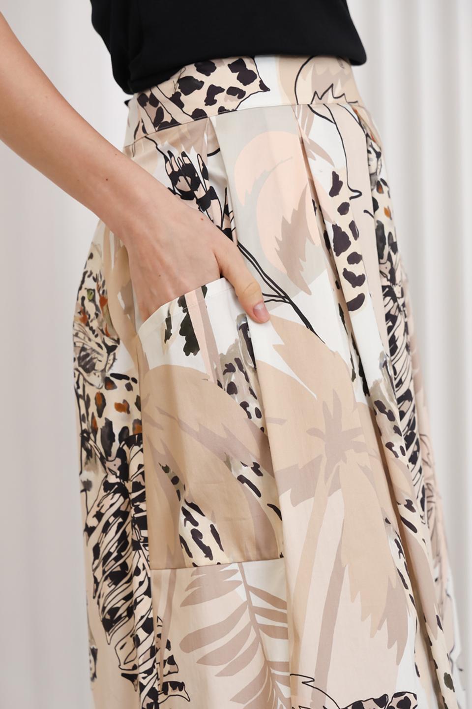Юбка Marc Cain с принтом бежевый