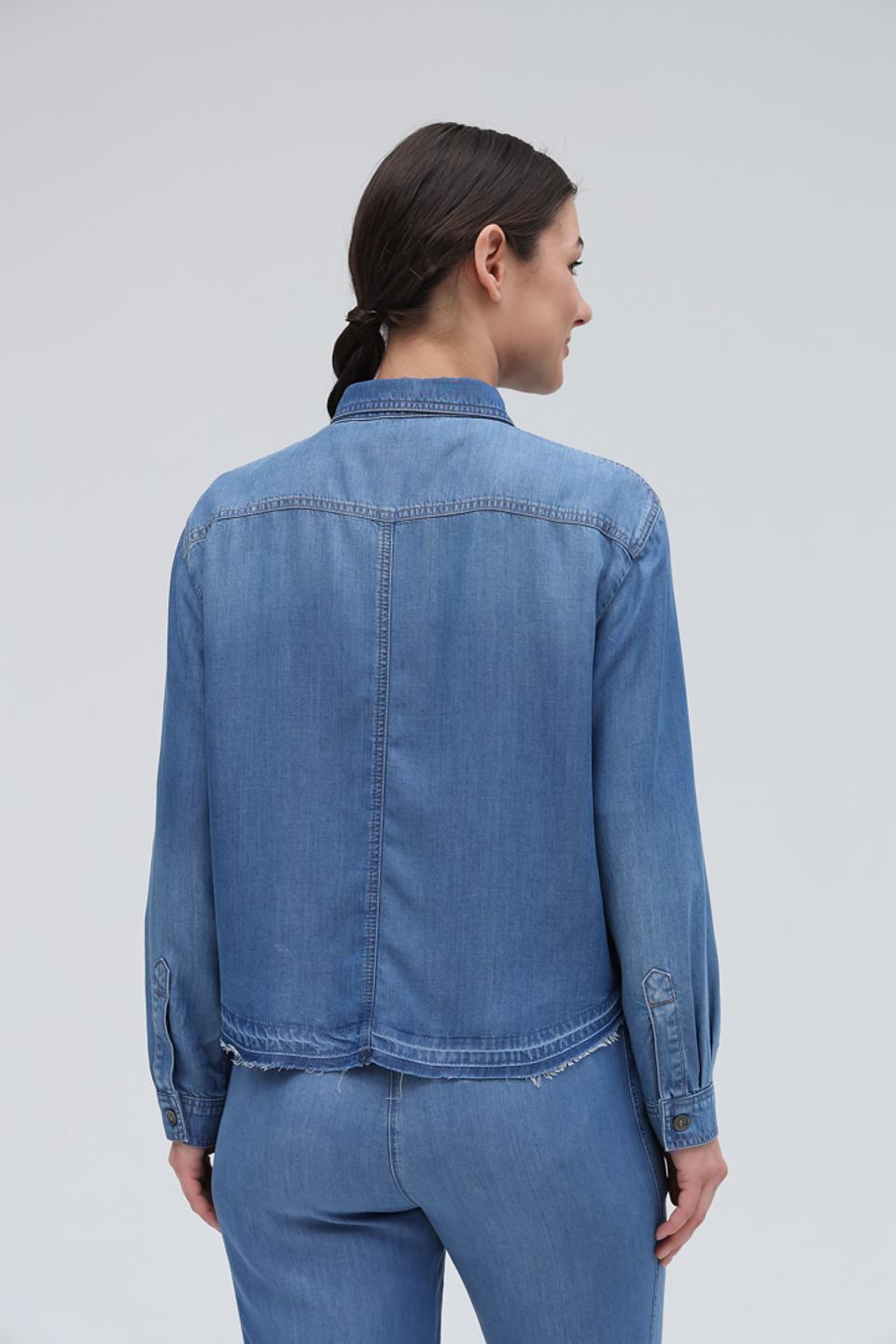 Рубашка Lecomte джинсовая голубая